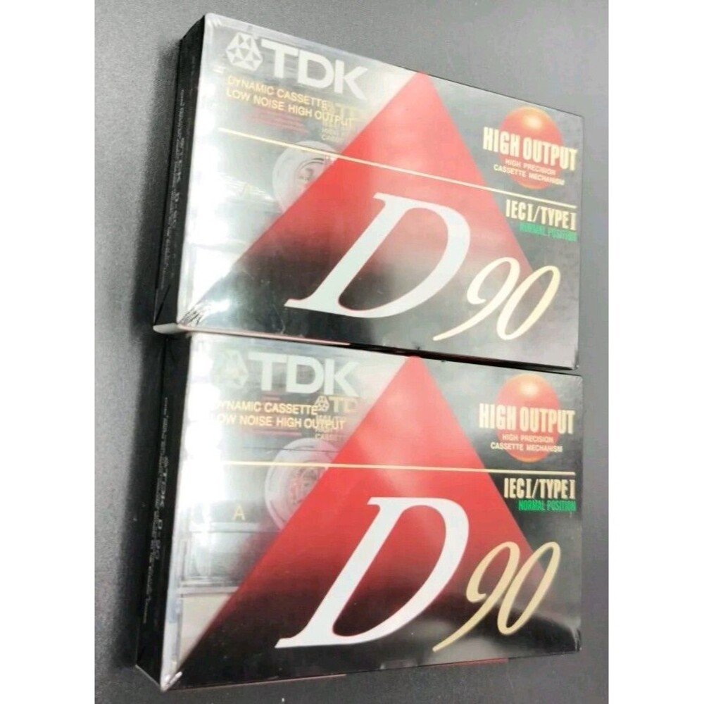 2 TDK D90 type 1 Blank Audio  Cassette Tapes sealed